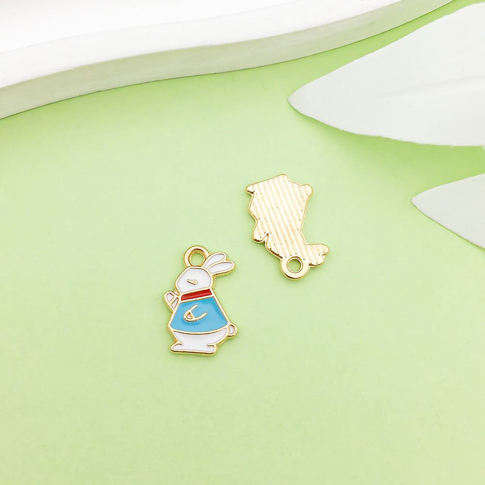 NO.22-3 lake blue mixed 31 assorted gold plated enamel charm