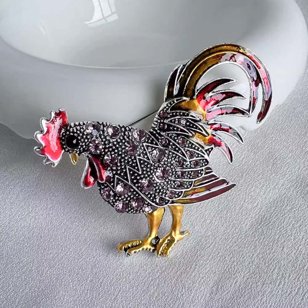 30-Type diamond-encrusted tulip, rose and other brooches