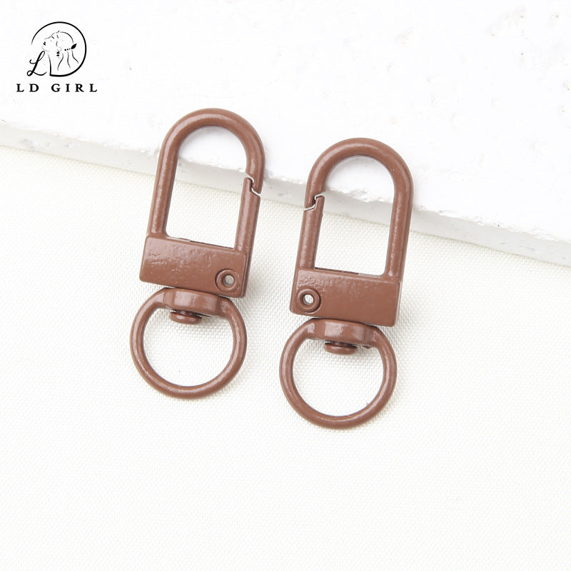 A color alloy paint small door chain, keychain, DIY jewelry accessories