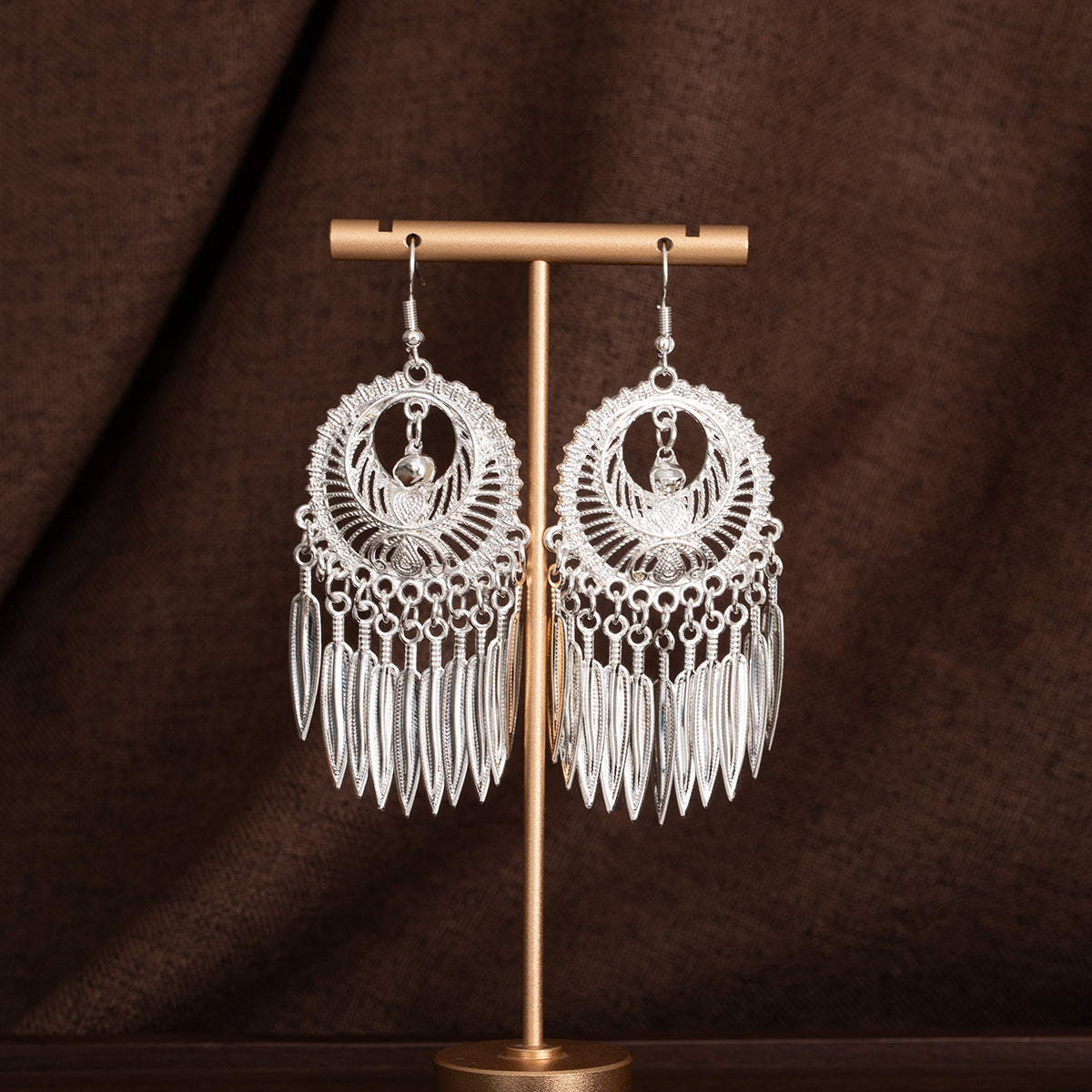 E6,Miao silver earrings