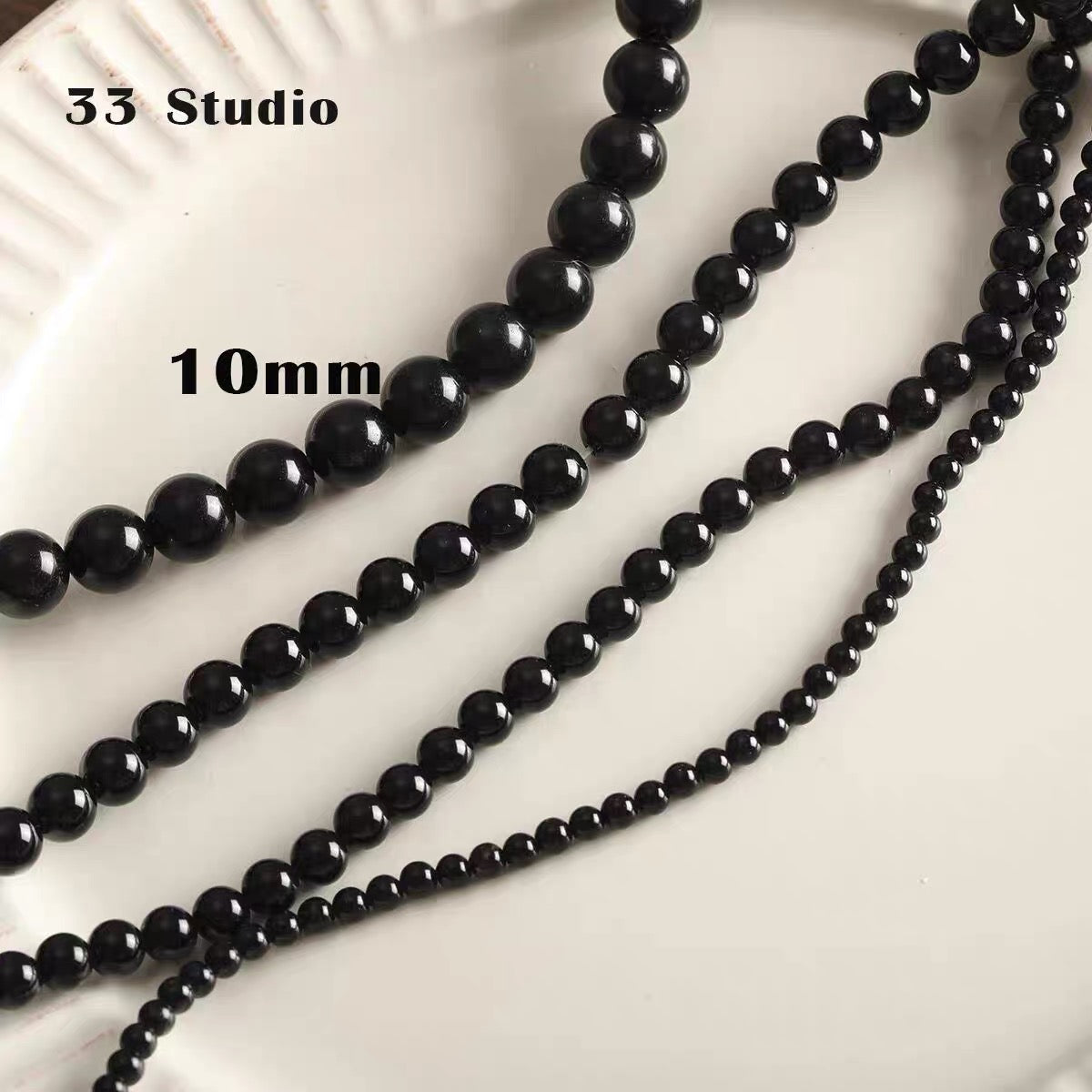 Natural stone, tiger's eye stone, black agate abacus beads, DIY accessories materials