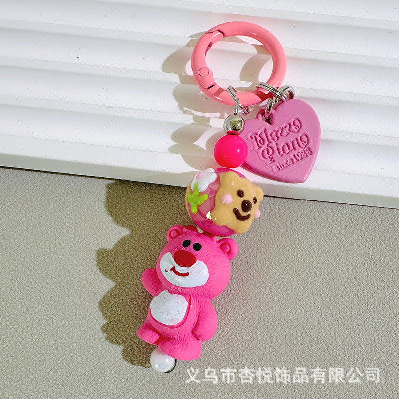 C4 Strawberry Bear Keychain/Bag Pendant