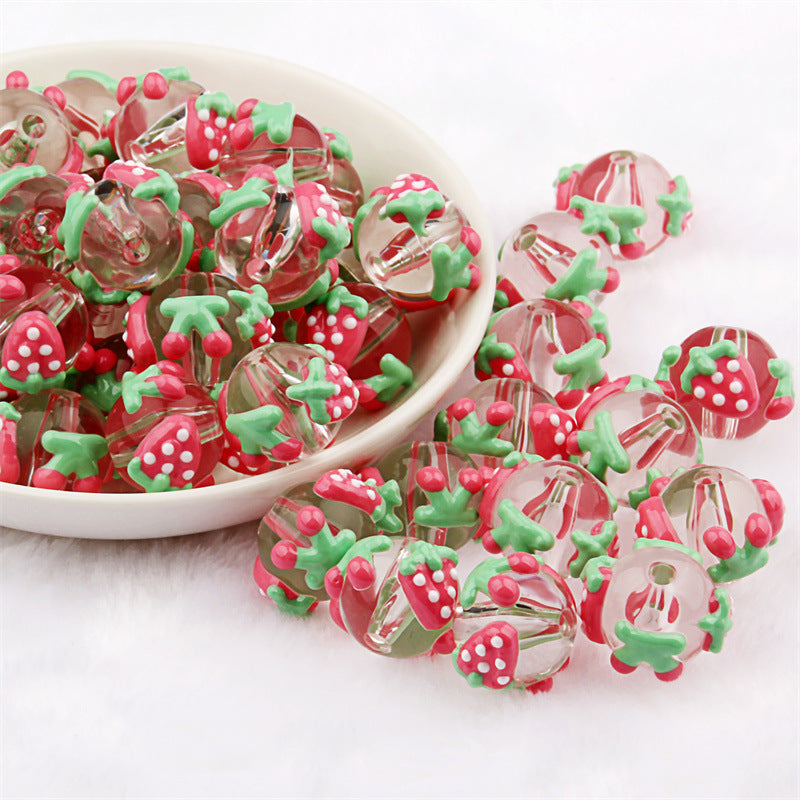 NO.8 Transparent Beads + Strawberry Cherry