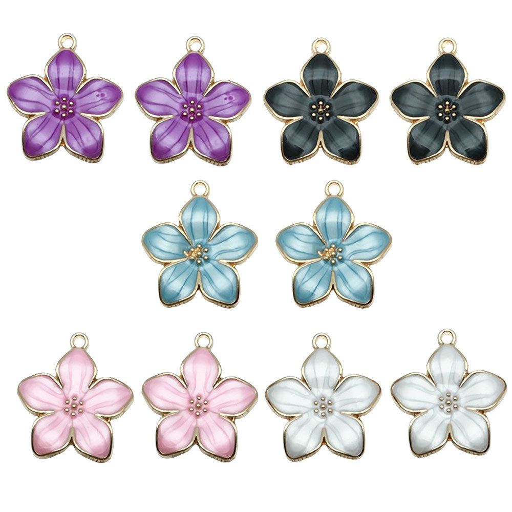 NO.3 New Flower Pendant Earrings Necklace Pendant