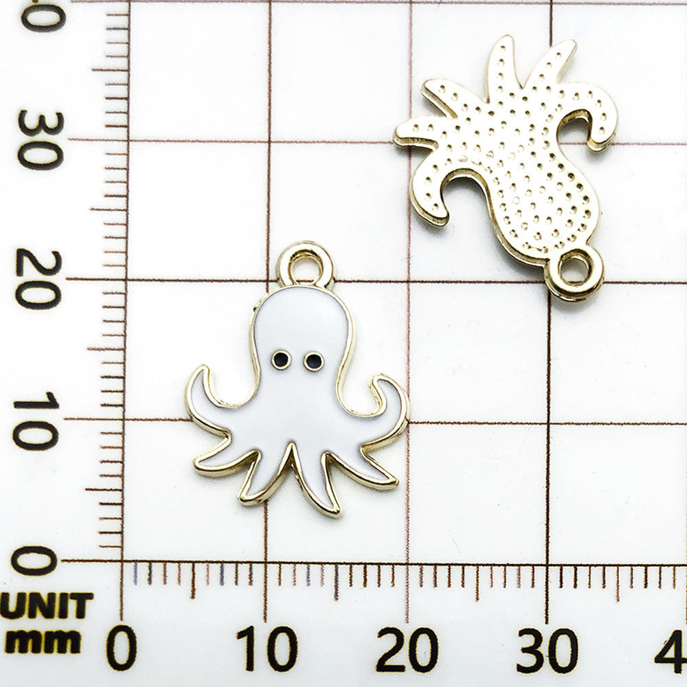 NO.24 Mixed 20 white gold plated enamel charm metals, alloys