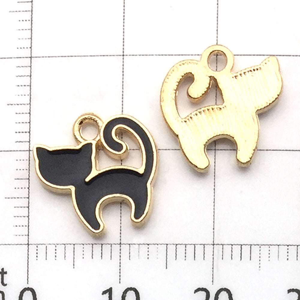 NO.21 Mixed 20 black charm metal, alloy