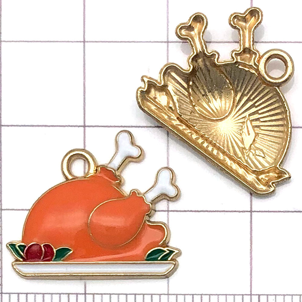 NO.23-4  gold plated enamel charm metal alloy