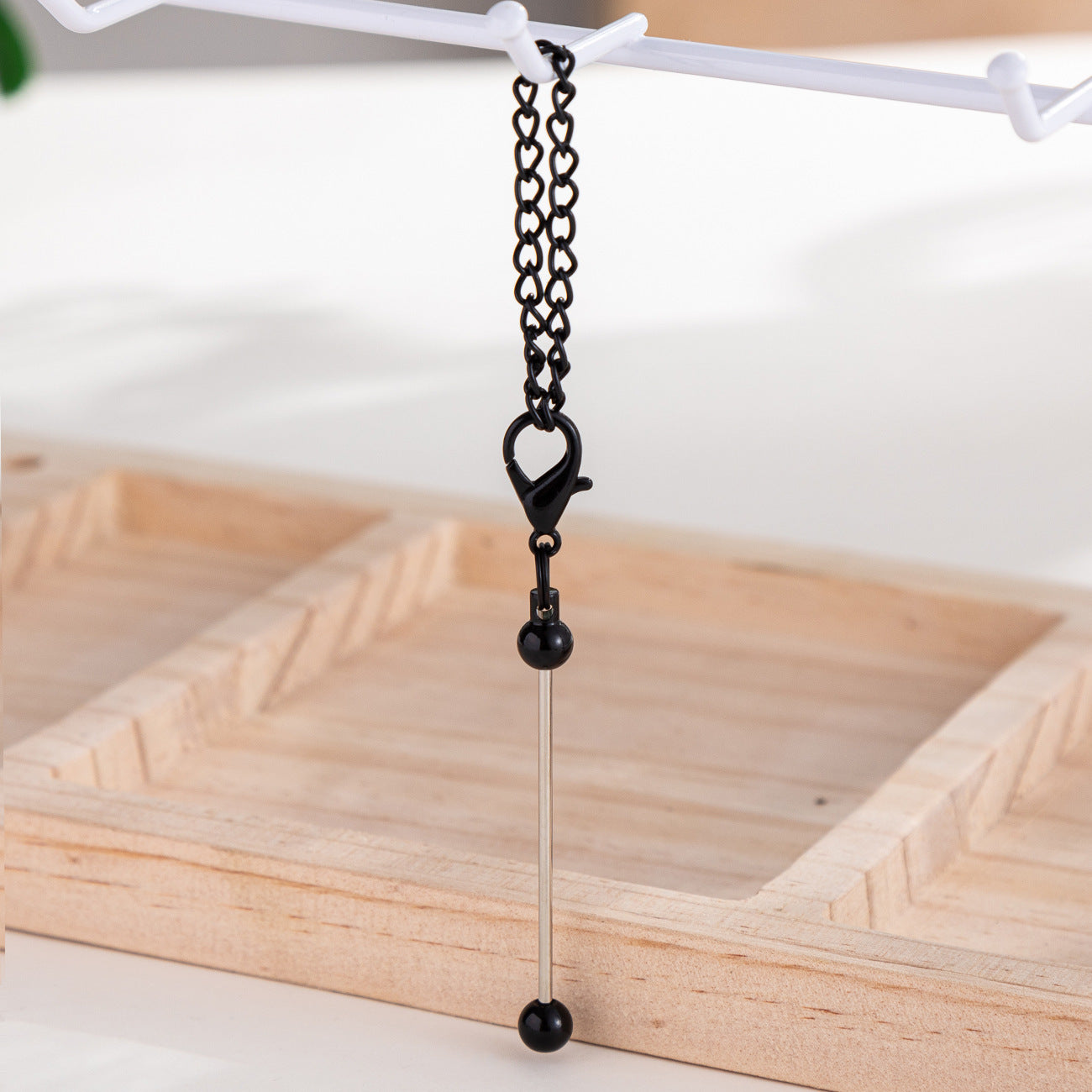 17-Color DIY Mini Beaded Keychain 8cm