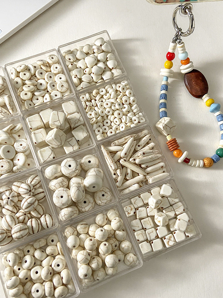 Large synthetic turquoise/spacer/spacer beads/round beads loose beads/DIY accessories