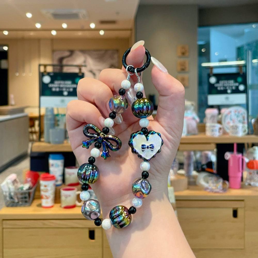 B2 new love bow mobile phone chain/bag keychain pendant