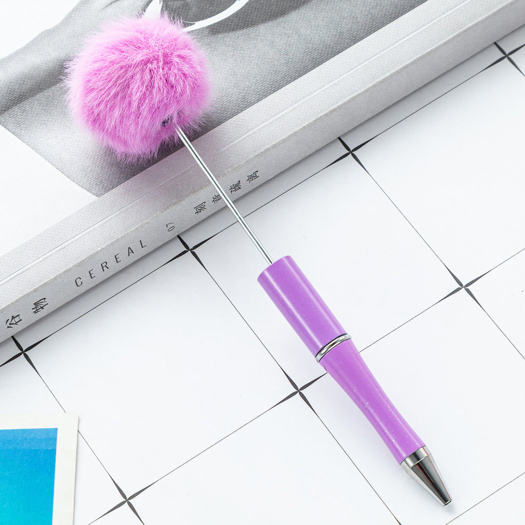 10 - color Plush beaded pen, creative DIY craft pen