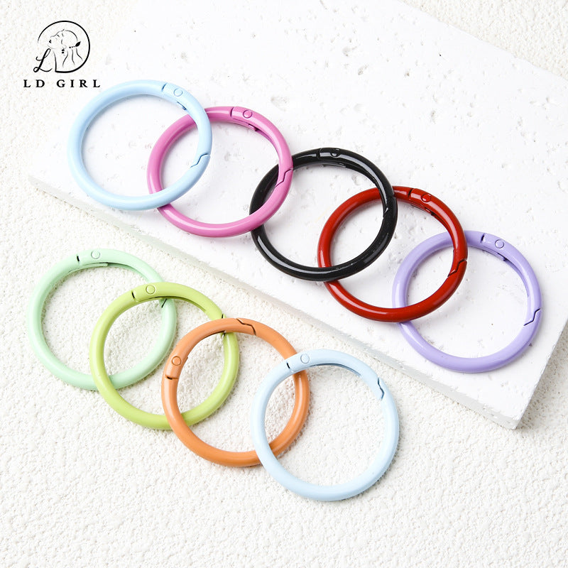 A40mm round spring buckle, large, ring buckle, bag buckle, ring metal, DIY jewelry accessories bag hanging