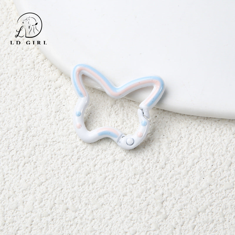 A butterfly spring buckle, DIY buckle, jewelry accessories