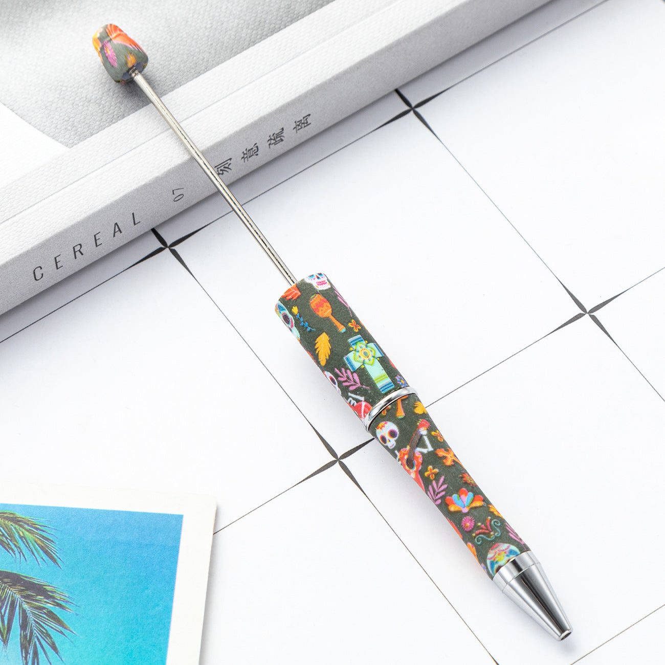 139-Color!! Printed , new bead pen, handmade DIY pen