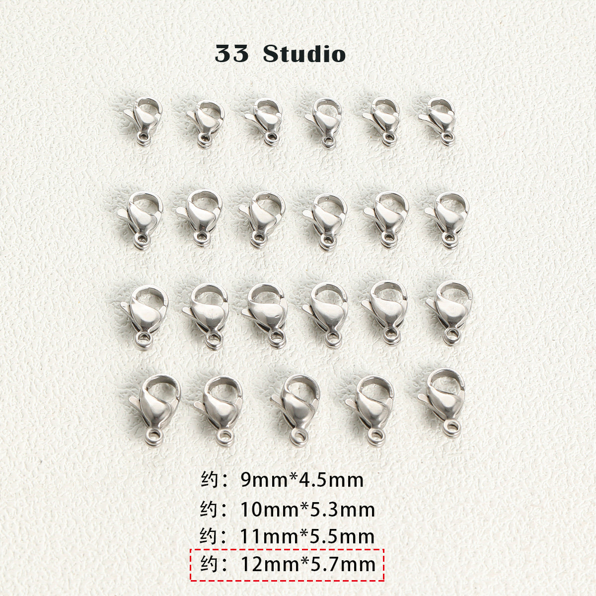 Titanium steel/stainless steel/open ring/non-fading/lobster buckle/T needle/9-character needle/OT buckle/delay chain/color retention bracelet accessories