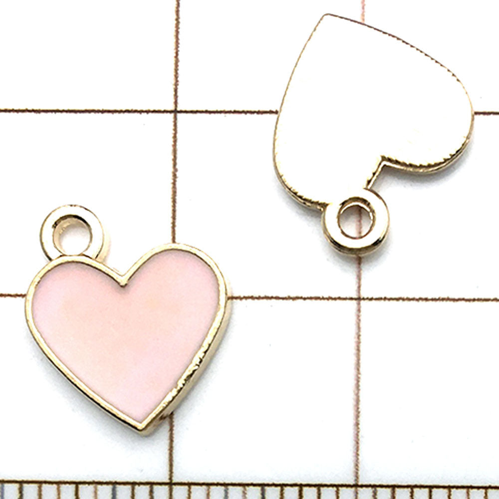 NO.20-3 Pink gold plated enamel charm