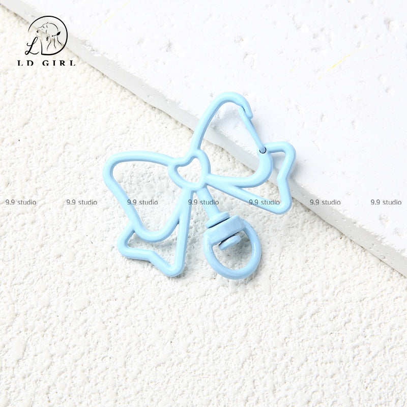 A color paint bow keychain, spring buckle DIY handmade jewelry accessories