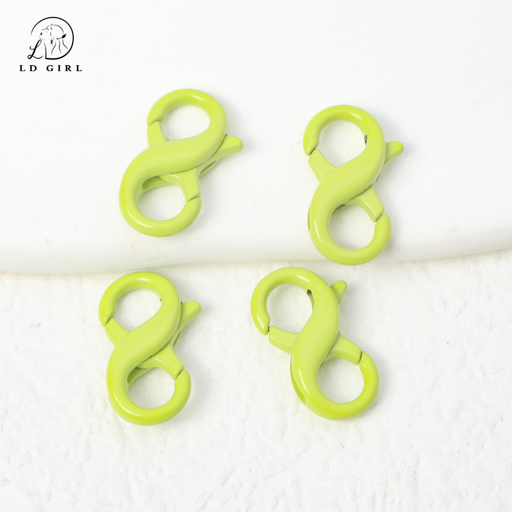 A MOQ5PCS 8-character buckle, spring buckle, double ring buckle, accessories DIY connection buckle