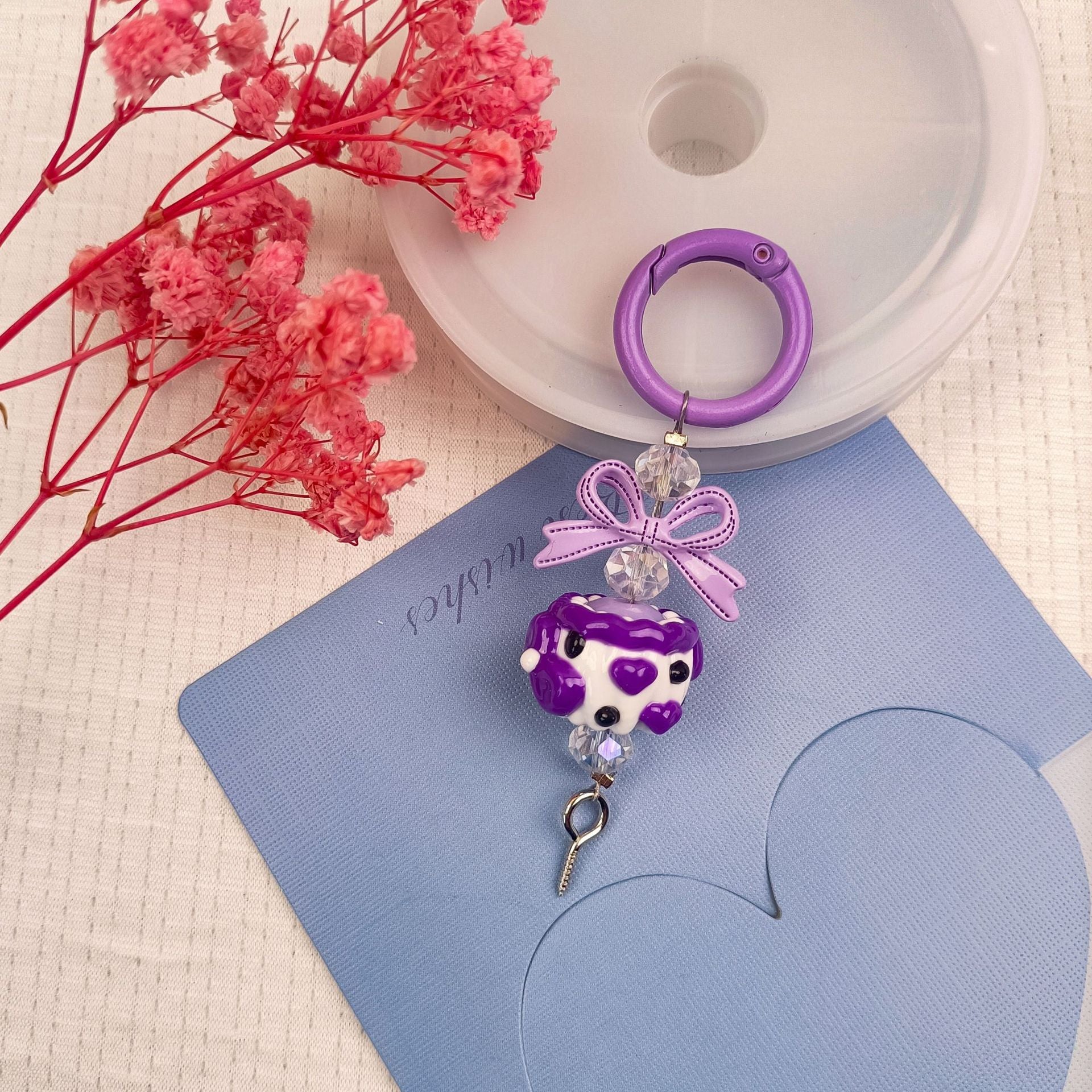 Cute hand-painted beads, pendants, mobile phone jewelry, accessories alloy buckles