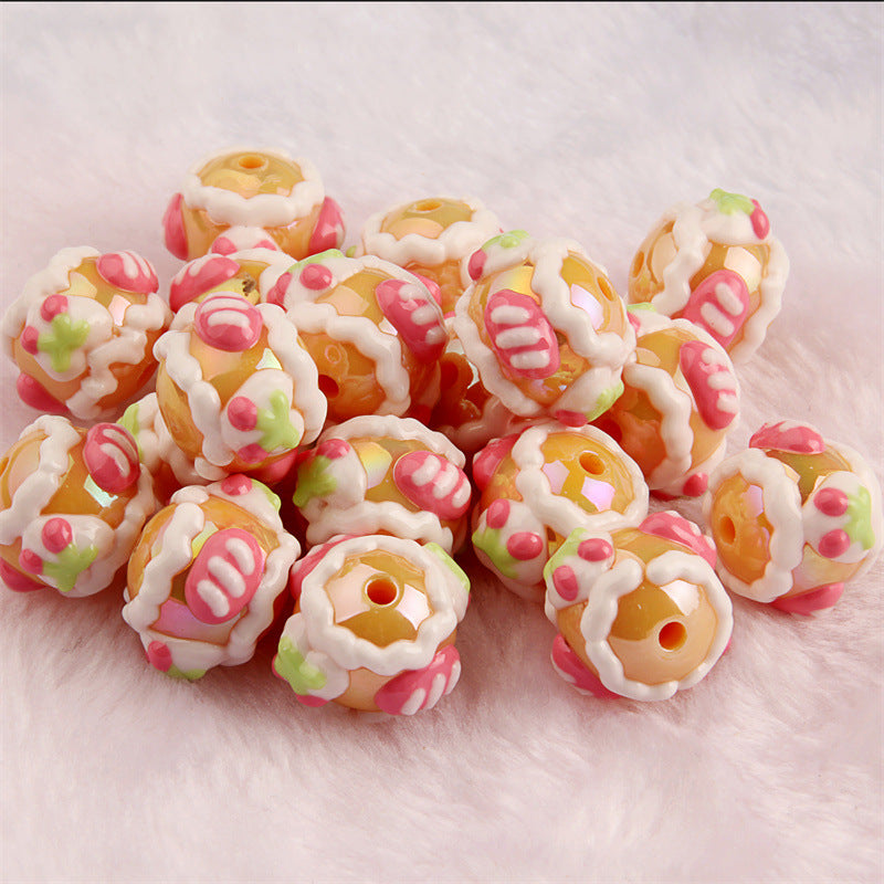 No.67 acrylic hand-painted beads color beaded DIY accessories