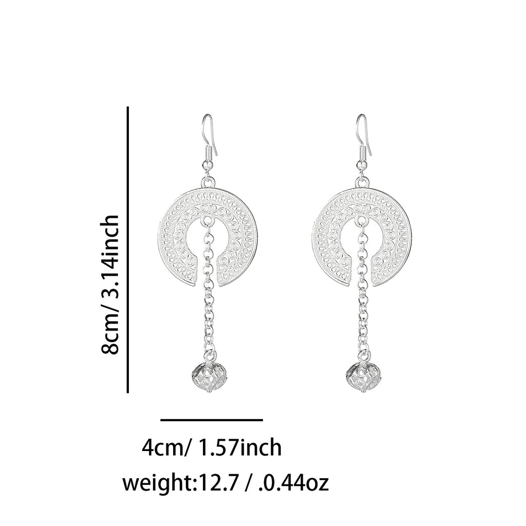 E6,Miao silver earrings