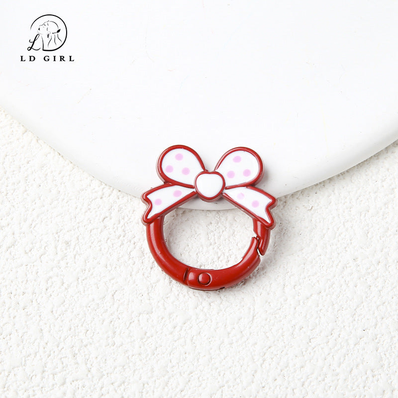 A bow open ring keychain DIY connecting ring