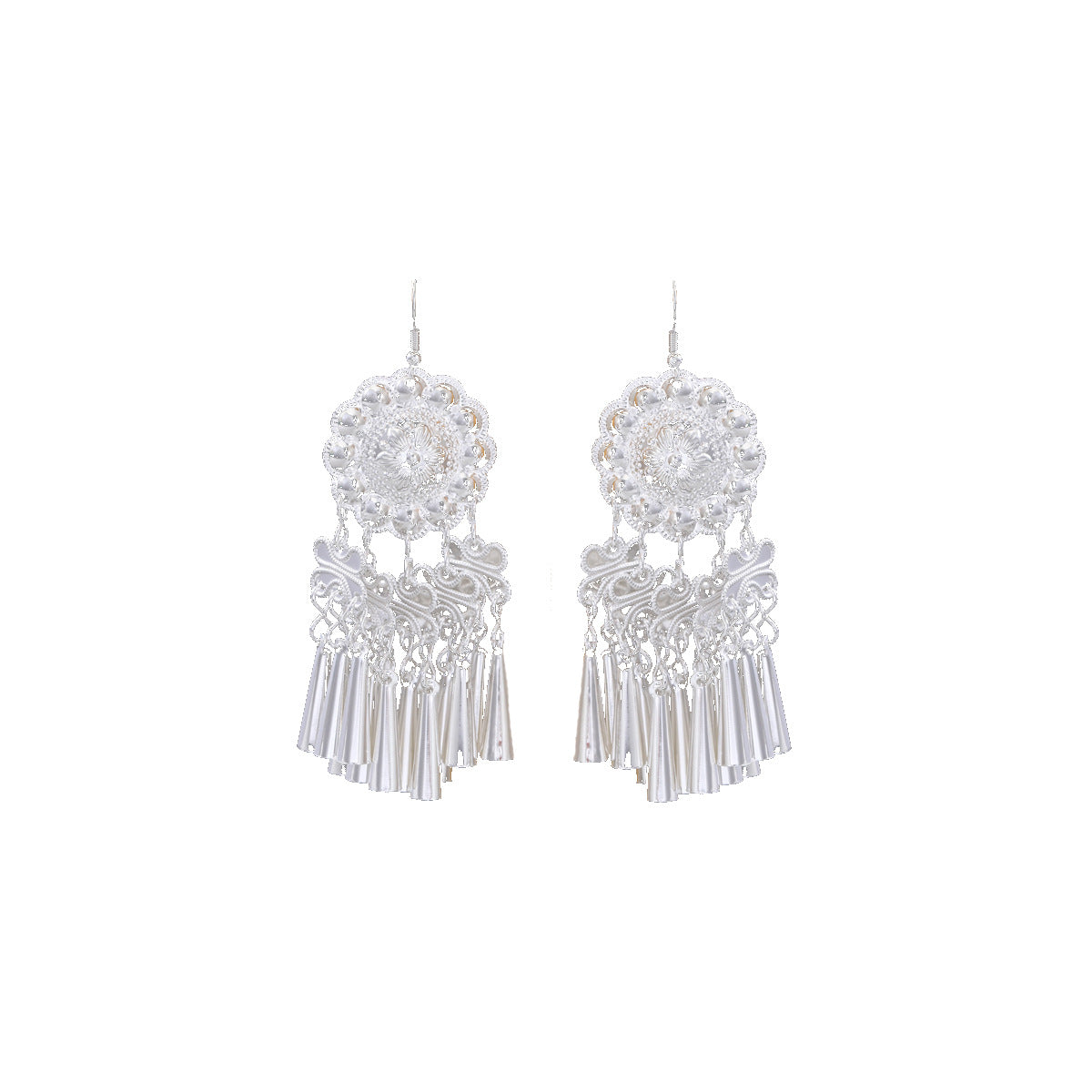E6,Miao silver earrings