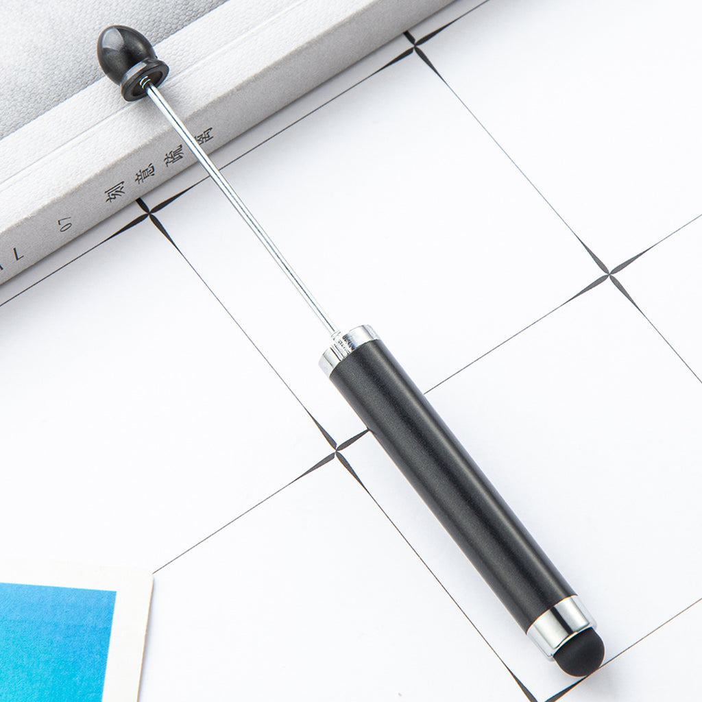 Spot DIY touch screen beaded pen 3-in-1 beaded ballpoint pen creative multi-functional advertising gift pen plastic pen