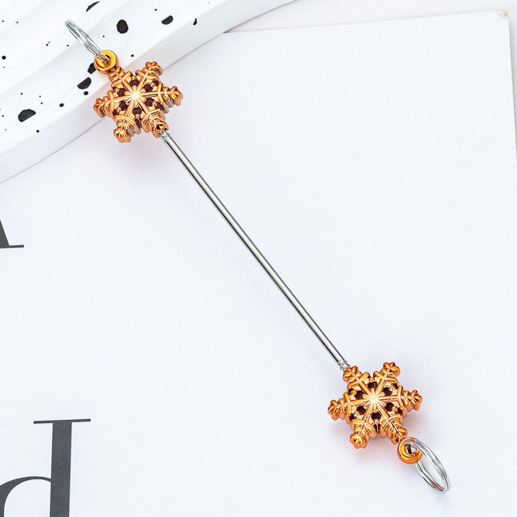 10-Color DIY beaded Christmas snowflake pole