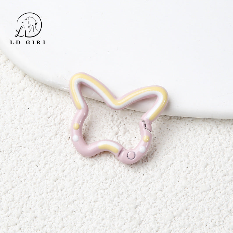 A butterfly spring buckle, DIY buckle, jewelry accessories