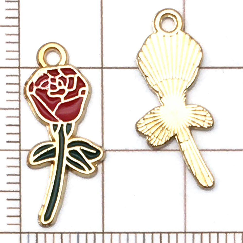 NO.9 Mixed 20 red gold plated enamel charm metal, alloy