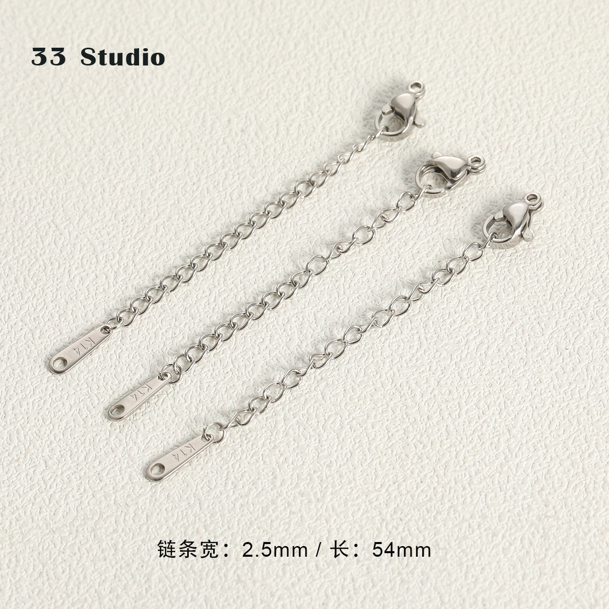 Titanium steel/stainless steel/open ring/non-fading/lobster buckle/T needle/9-character needle/OT buckle/delay chain/color retention bracelet accessories