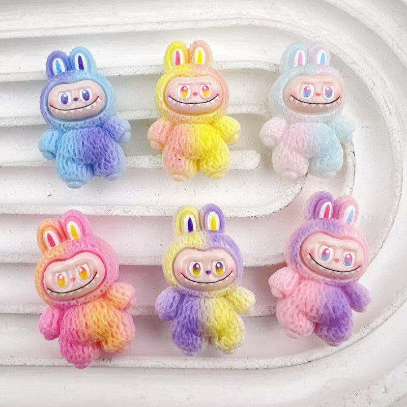 Abubu1 Cute cartoon DIY accessories/cream glue handmade/keychain pendant mobile phone case patch