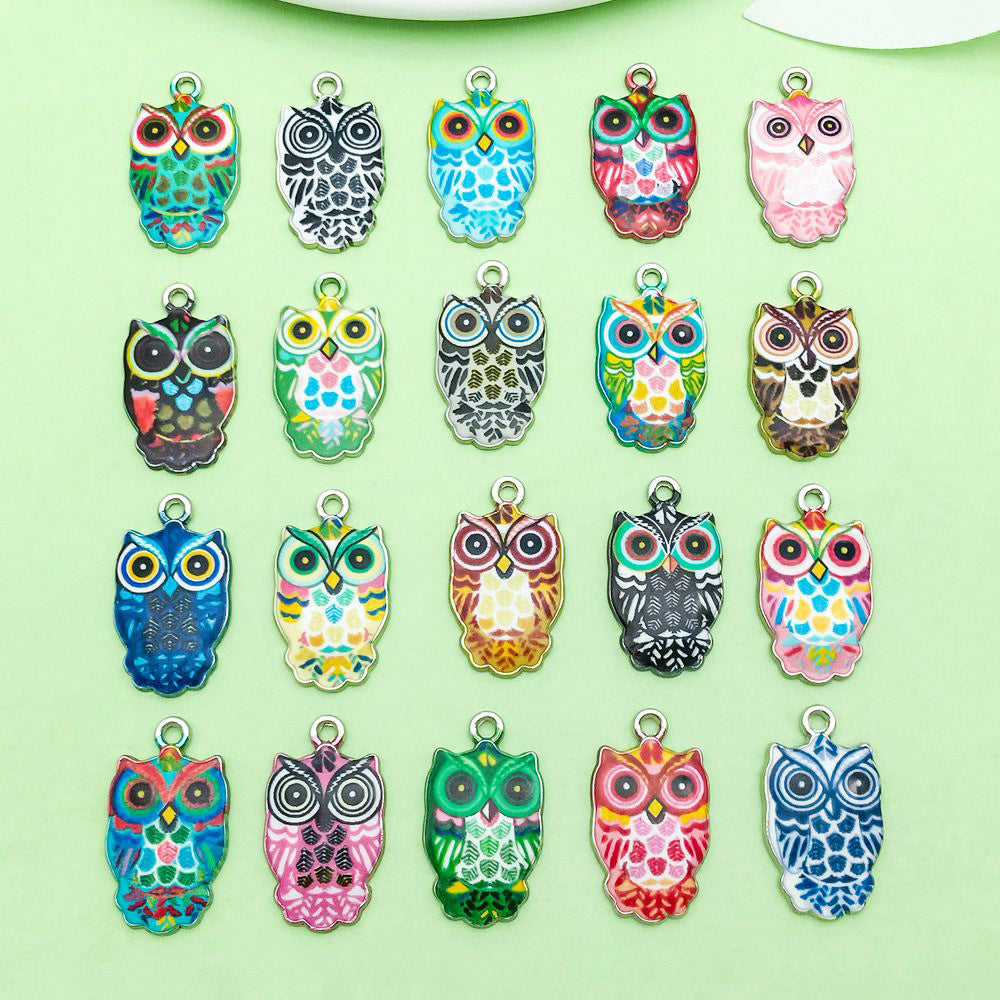 NO.17 Mix 20 metal owl pendants