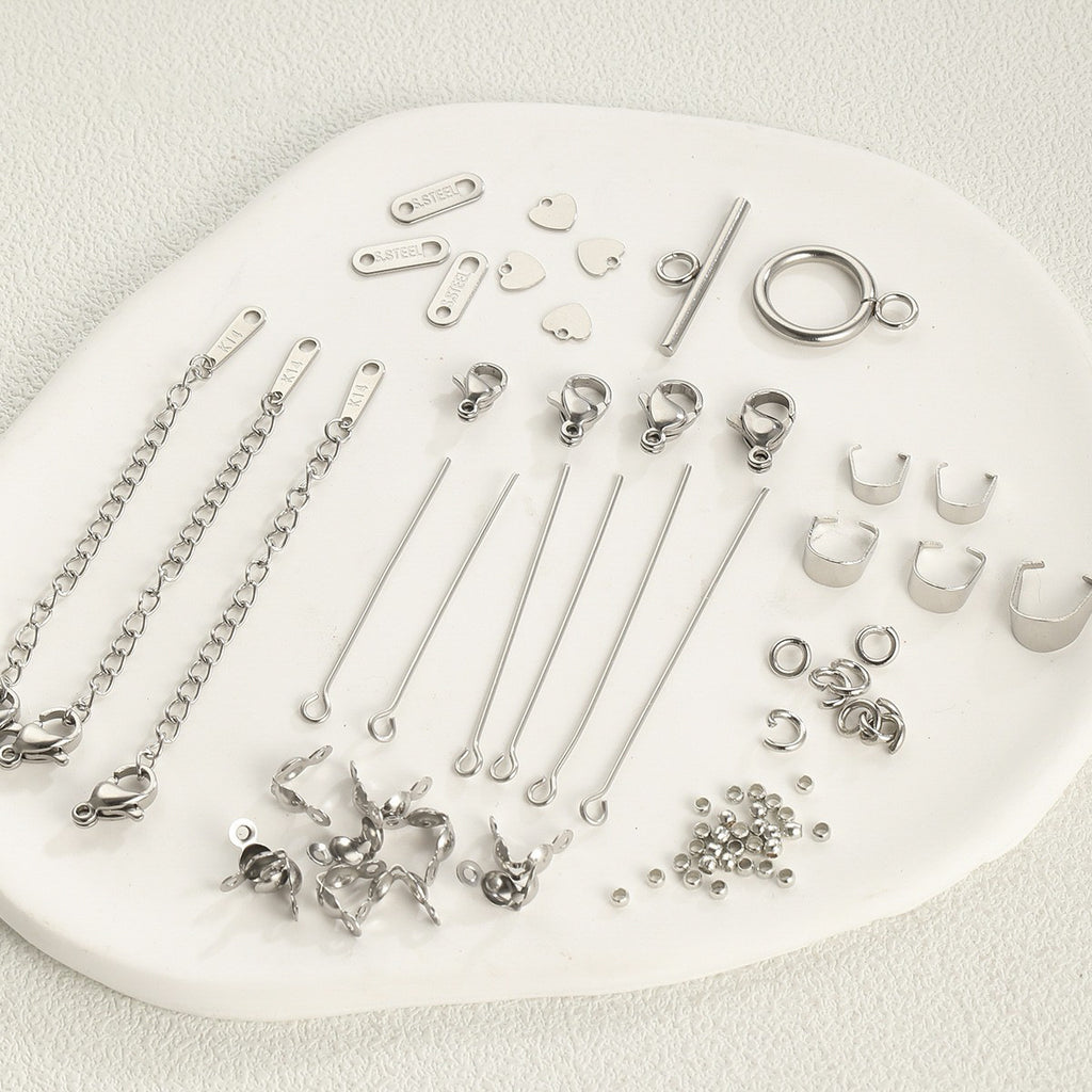 Titanium steel/stainless steel/open ring/non-fading/lobster buckle/T needle/9-character needle/OT buckle/delay chain/color retention bracelet accessories