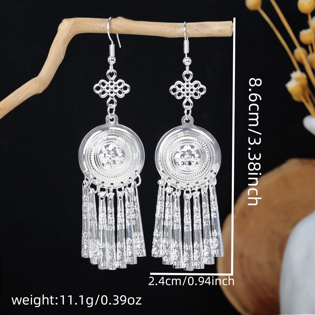E6,Miao silver earrings