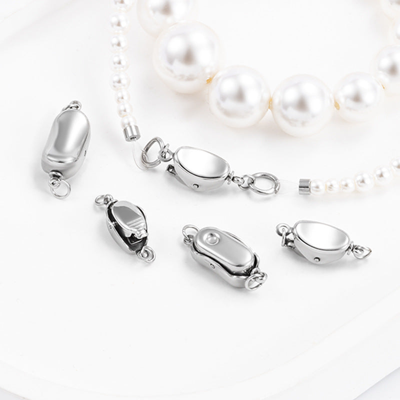 A ingot buckle/pearl necklace/bracelet/stick buckle/DIY accessories, stainless steel buckle