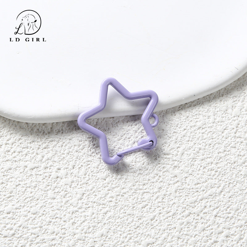 A Five-pointed star spring ring, dog buckle, jewelry buckle spring buckle