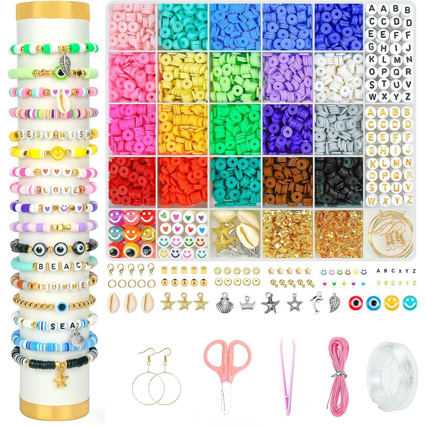 6000Pcs DIY soft ceramic beads