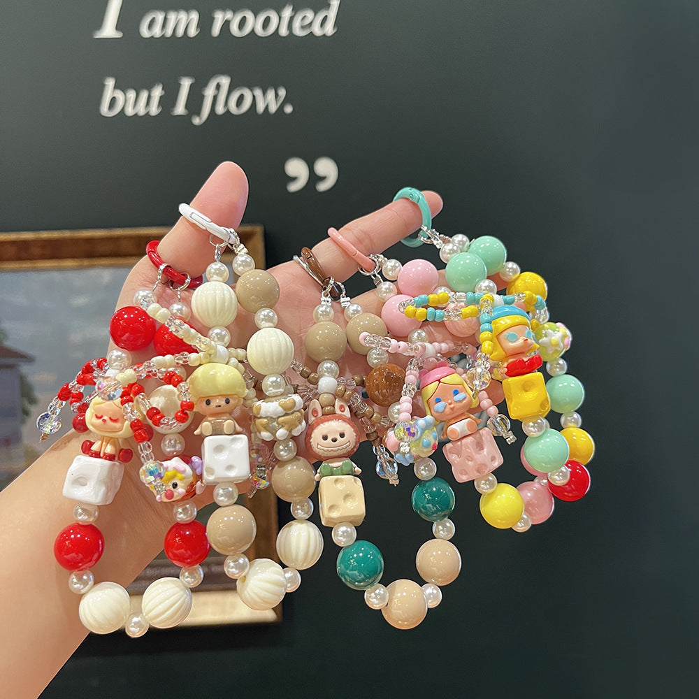 B3 new hand-painted beads/cartoon mobile phone chain