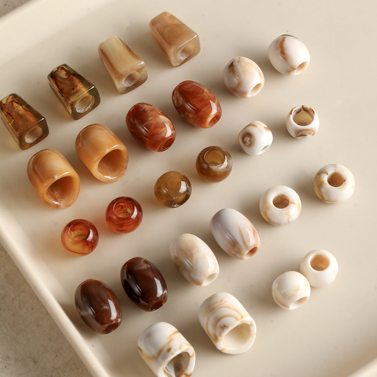 Acrylic smudged large holes/barrel beads/abacus beads/DIY accessories