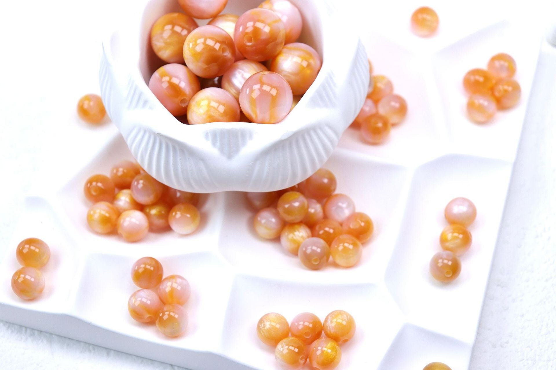 NO.14 Oil painting style resin beads 敦煌