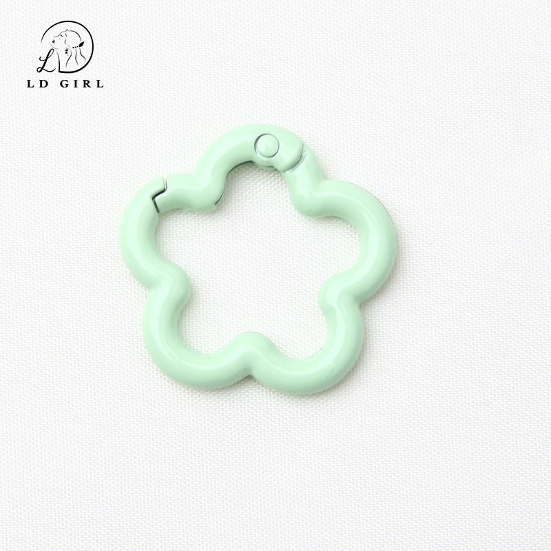 A large flower spring chain, DIY keychain