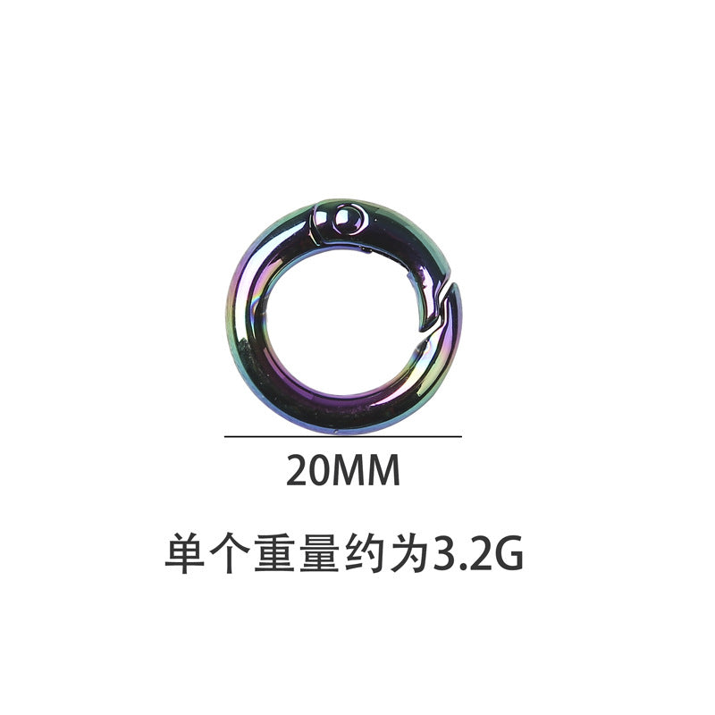 A20mm Colorful Round Spring Buckle, DIY Jewelry Accessories, Spring Ring, Connecting Ring, Keychain, Hanging Buckle