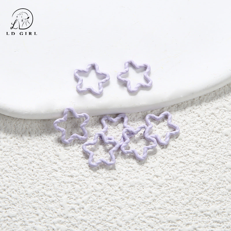 A color paint, pentagram closed ring, DIY accessories