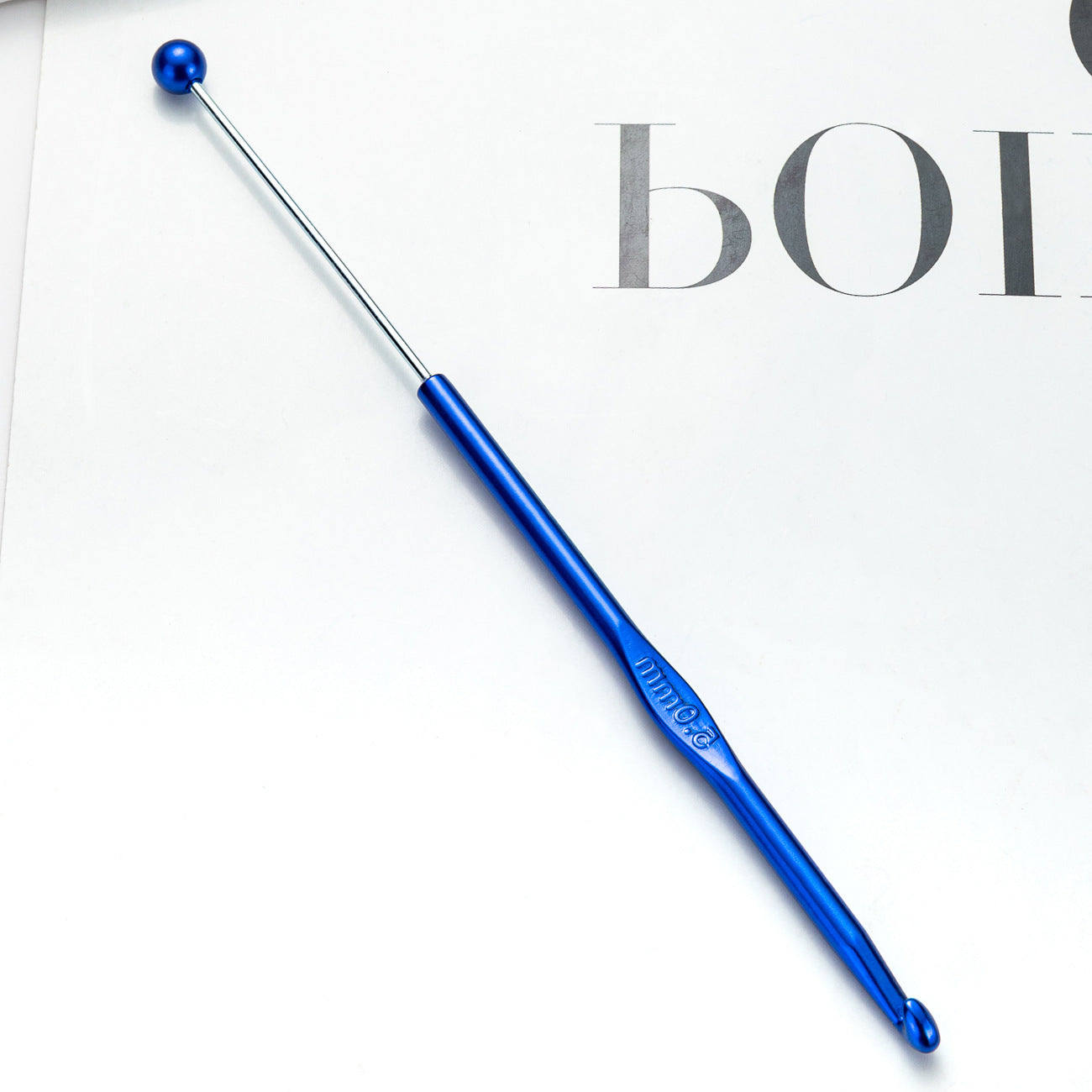 DIY beaded crochet needle, metal color aluminum crochet, sweater wool needle DIY hand-woven tool crochet