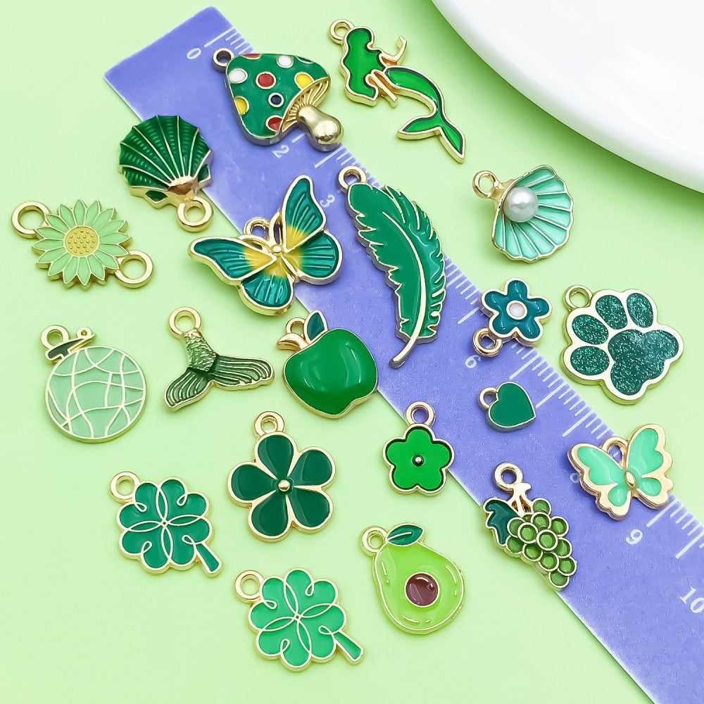 NO.15-1  green  charm metals, alloys