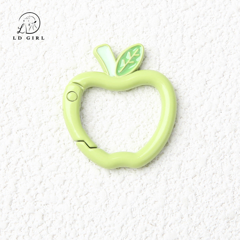 A Apple spring ring, round open ring, keychain