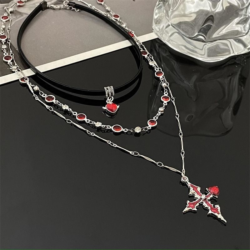 N1,Pendant necklace with long flowing chain