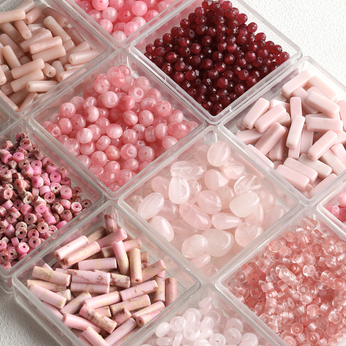 Pink natural stone DIY accessories【粉栀】